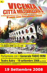 Vicenza città militarizzata, 19 settembre 2008